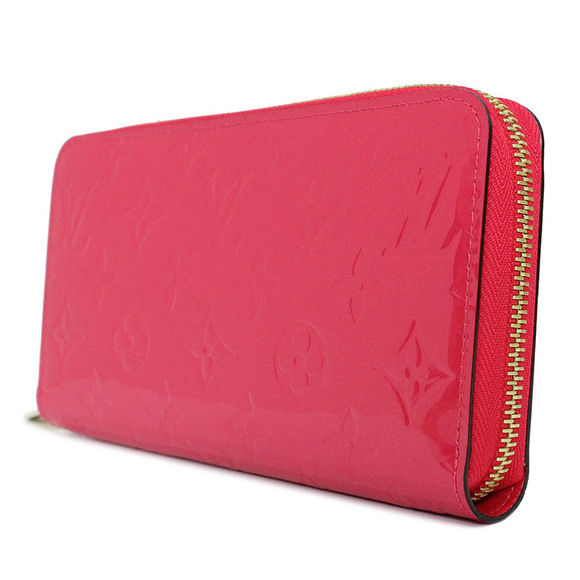 Louis Vuitton Zippy Wallet Long Patent Enamel Vernis Leather Hot Pink - Picture 4 of 7